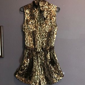 Cheetah Print Romper by Caché